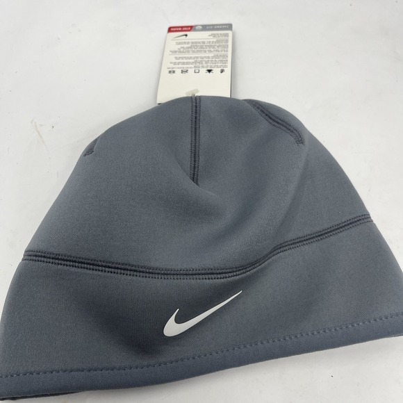 Nike Other - Nike Thermafit Fleece Training Beanie Hat Cap Gray Pull On One Size NWT